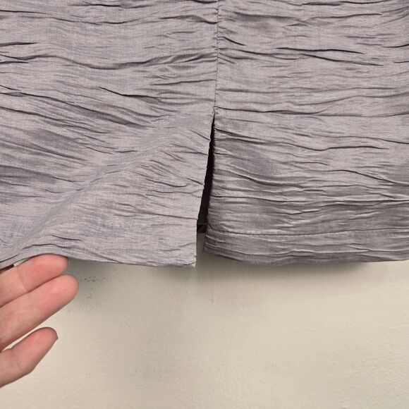 NWT Eliza J Embellished Taffeta Sheath Dress Silver Gray Size 2 Prom Party Grey - Picture 12 of 15